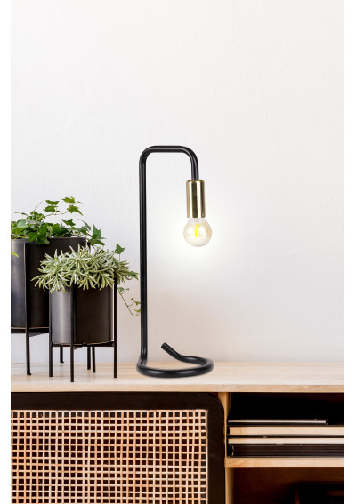 Lampa stołowa Hera 1xE14 czarno złoty 13,5 cm - zdjęcie produktu 1