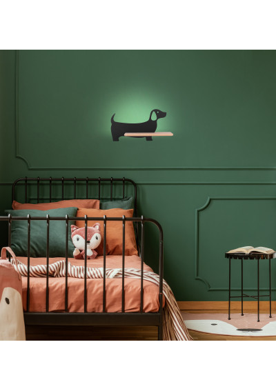 Lampa ścienna Dog 5 W LED 4000 K czarny 36,5 cm - zdjęcie produktu 1