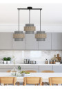 Lampa wisząca Luccia 3xE27 czarny, grafitowy+ szaro-beżowy 65 cm - zdjęcie produktu 1