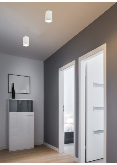 Tuba ceiling light 1xGU10 matt white 6,8 cm - product image 1