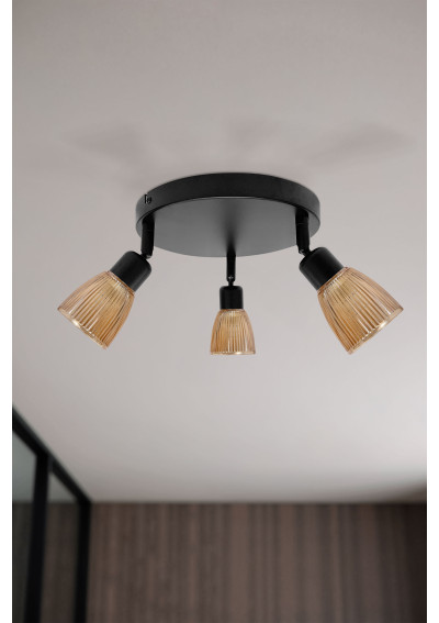 Lampa sufitowa Amcos 3xE14 czarny 48 cm - zdjęcie produktu 1