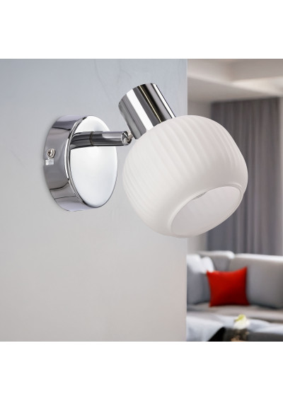Lampa ścienna Andrus 1xE14 srebrny 16 cm - zdjęcie produktu 1