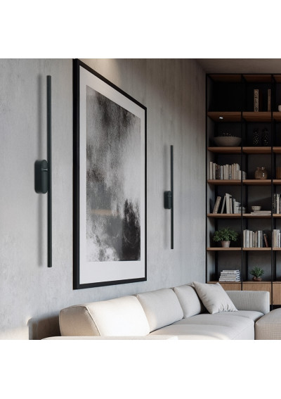 Bagette wall light 13 W LED 4000 K black 80 cm