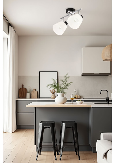 Biloba ceiling light 2xE14 black 46 cm - product image 1