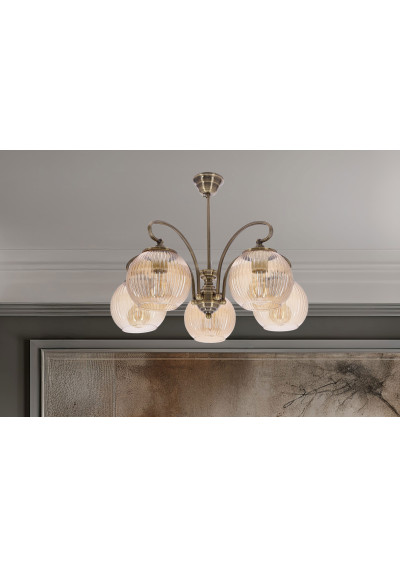 Lampa wisząca Tores 5xE27 patynowy 54 cm - zdjęcie produktu 1