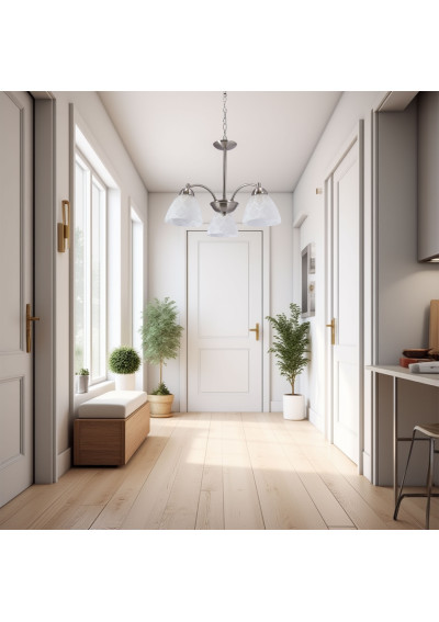 Lampa wisząca Cavallo 3xE27 nikiel mat 45 cm - zdjęcie produktu 1