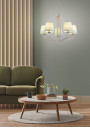 York pendant light 5xE14 white 72 cm - product image 1