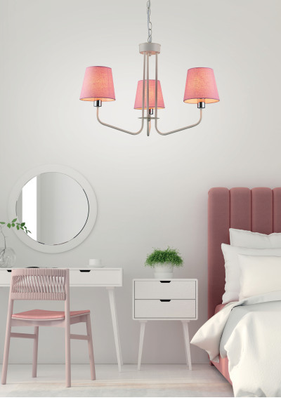 Lampa wisząca York 3xE14 biały 58 cm - zdjęcie produktu 1