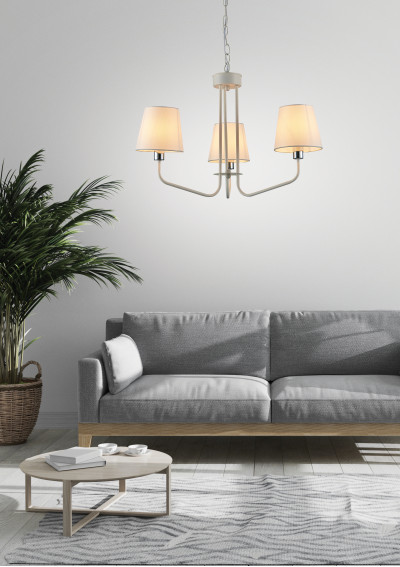 York pendant light 3xE14 white 58 cm - product image 1