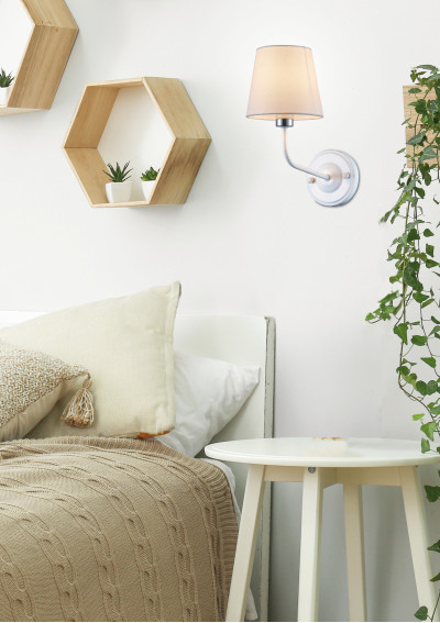 Lampa ścienna York 1xE14 biały 15 cm - zdjęcie produktu 1