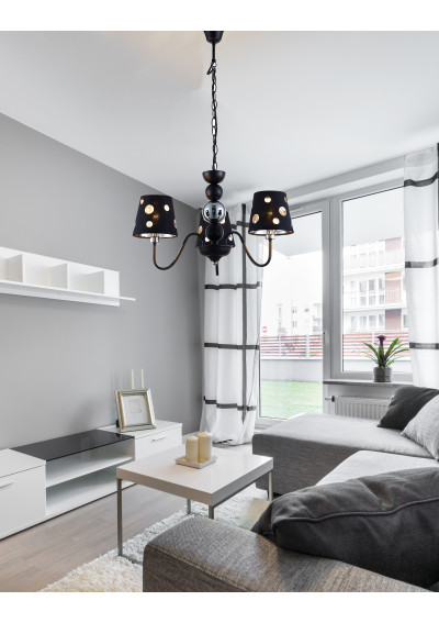 Batley pendant light 3xE14 black 52 cm - product image 1