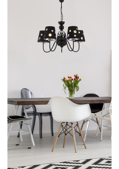 Batley pendant light 5xE14 black 58 cm - product image 1