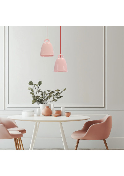 Lampa wisząca Sewilla 1xE27 różowy 15 cm - zdjęcie produktu 3
