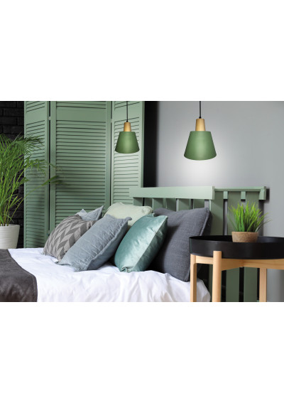 Lampa wisząca Faro 1xE27 zielony 19 cm - zdjęcie produktu 1