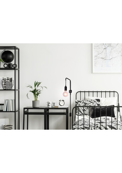 Lampa ścienna Laren 1xE27 czarny 16 cm - zdjęcie produktu 1