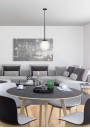 Lampa wisząca Glasgow 1xE27 czarny 20 cm - zdjęcie produktu 1