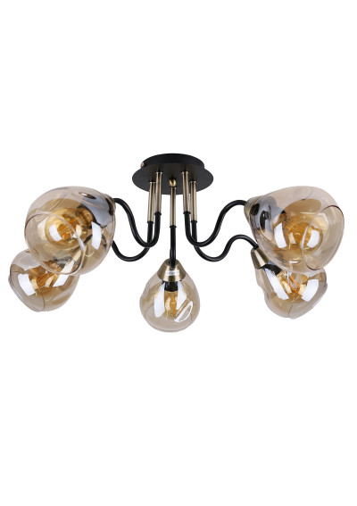 Unica ceiling light 5xE27 black / gold 64 cm - product image 5
