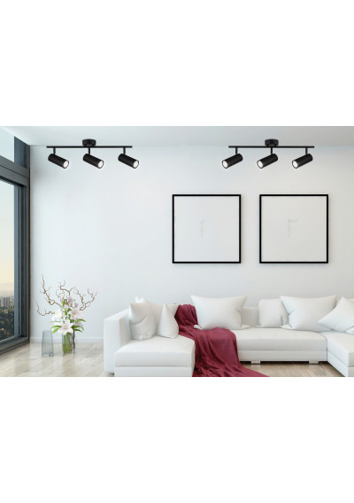 Colly ceiling light 3xGU10 black 56 cm - product image 4
