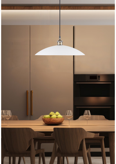 Lampa wisząca Dexter 1xE27 biały 40 cm - zdjęcie produktu 1
