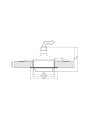 Oprawa stropowa Sa-02 MR16 czarny 7,6 cm - wymiary produktu