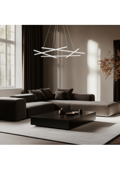 Lampa wisząca Andros 50 W LED 4000 K srebrny 82 cm - zdjęcie produktu 6