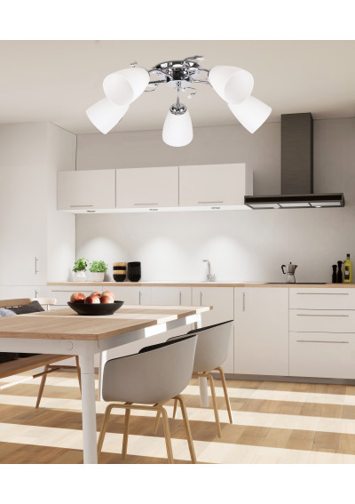 Ursella pendant light 5xE14 chromee 58 cm - product image 1