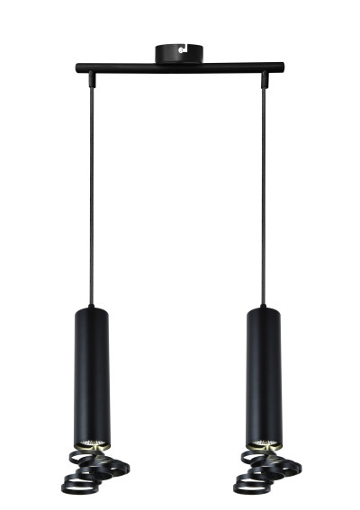 Tuba pendant light 2xGU10 black 30 cm - product image 1