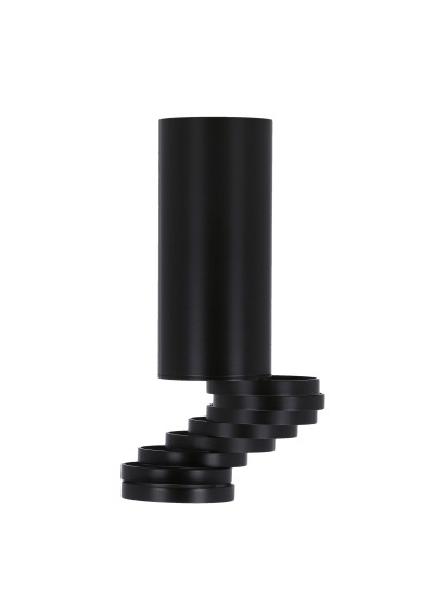 Tuba ceiling fitting 1xGU10 black 6 cm