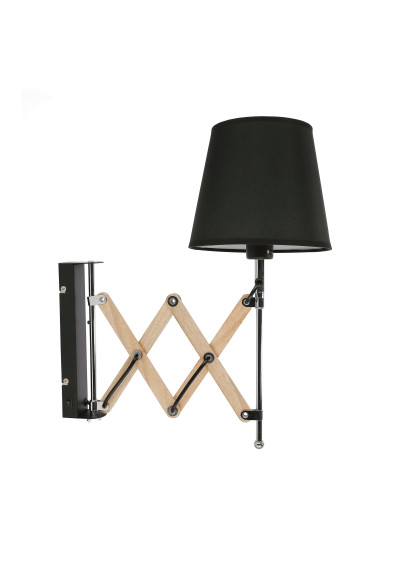 Lampa ścienna E27 1xE27 czarny 52 cm - zdjęcie produktu 3