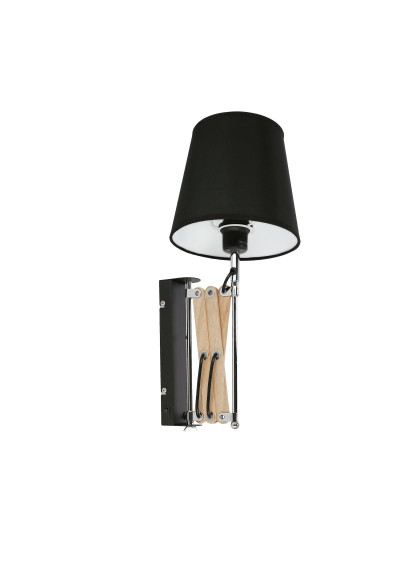 Lampa ścienna E27 1xE27 czarny 52 cm - zdjęcie produktu 4