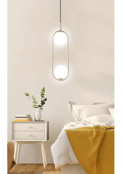 Lampa wisząca Cordel 2xG9 mosiężny 18,5 cm - zdjęcie produktu 3