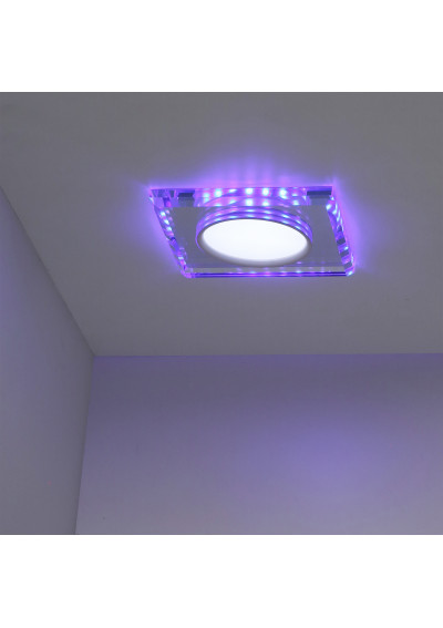 Oprawa stropowa Ssp-22 8 W LED 6500 K niebieski ring, szkło bezbarwne 11,2 cm - zdjęcie produktu 3