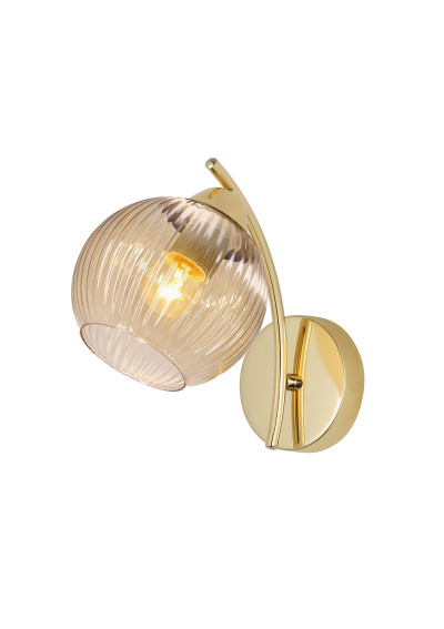 Lampa ścienna Lunore 1xE27 złoty 23 cm