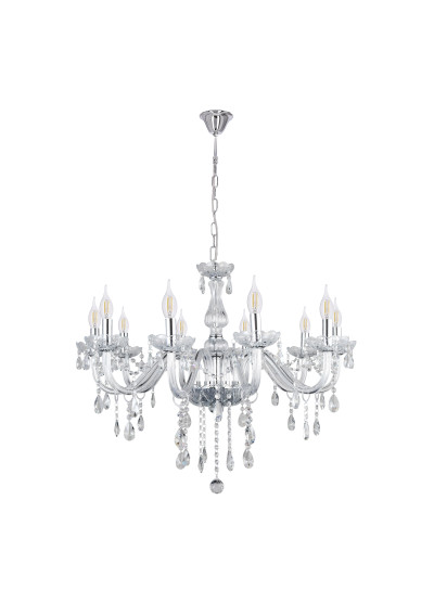 E14 pendant light 10xE14 transparent 78 cm