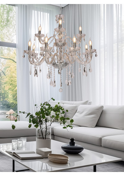 Lampa wisząca E14 12xE14 transparentny 78 cm - zdjęcie produktu 1