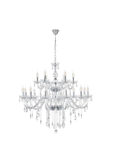 E14 pendant light 18xE14 transparent 92 cm - product image 1