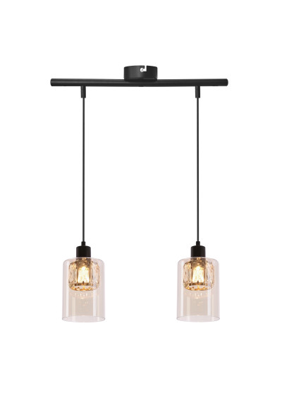 Ducato pendant light 2xE27 brown 45 cm