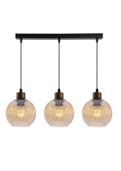 Valor pendant light 3xE27 black 65 cm