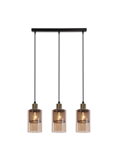 Cabi pendant light 3xE14 black 70 cm