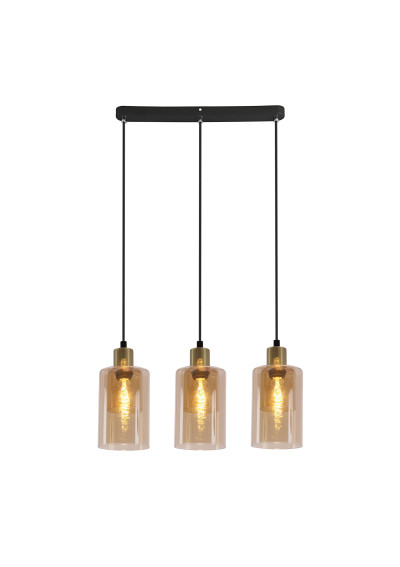 Doppio pendant light 3xE14 black 70 cm