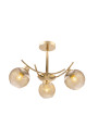 Lunore pendant light 3xE27 gold 54 cm