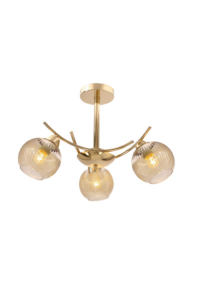Lampa wisząca Lunore 3xE27 złoty 54 cm