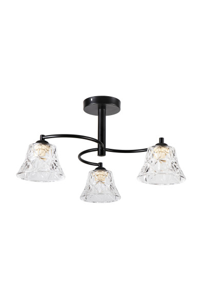 Lampa sufitowa Sudan 3xE27 czarny 54 cm