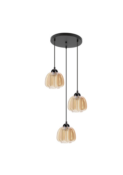 Valeria pendant light 3xE27 black 38 cm