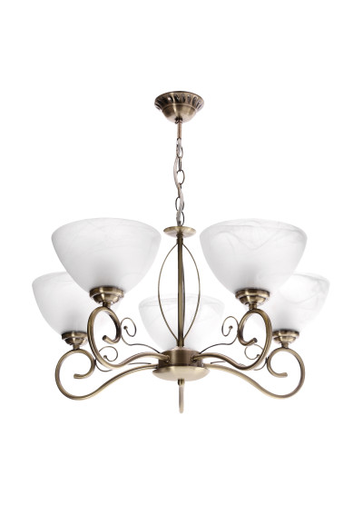 Lampa wisząca Horizon 5xE27 patynowy 57 cm