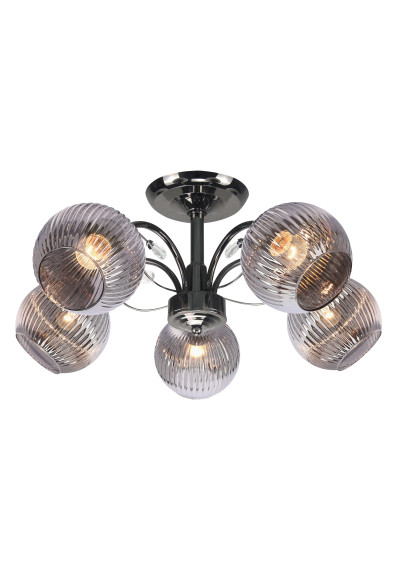 Lampa sufitowa Cromat 5xE27 czarny 58 cm