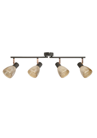Axel ceiling light 4xE14 black 79 cm