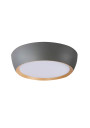 Abruzzo ceiling light 24 W LED 4000 K szaro drewniany, klosz white 40 cm