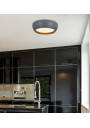 Plafon Abruzzo 24 W LED 4000 K szaro drewniany, klosz biały 40 cm - zdjęcie produktu 1