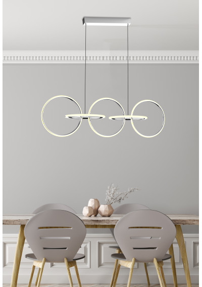 Kos pendant light 60 W LED 4000 K chromee 114 cm - product image 1